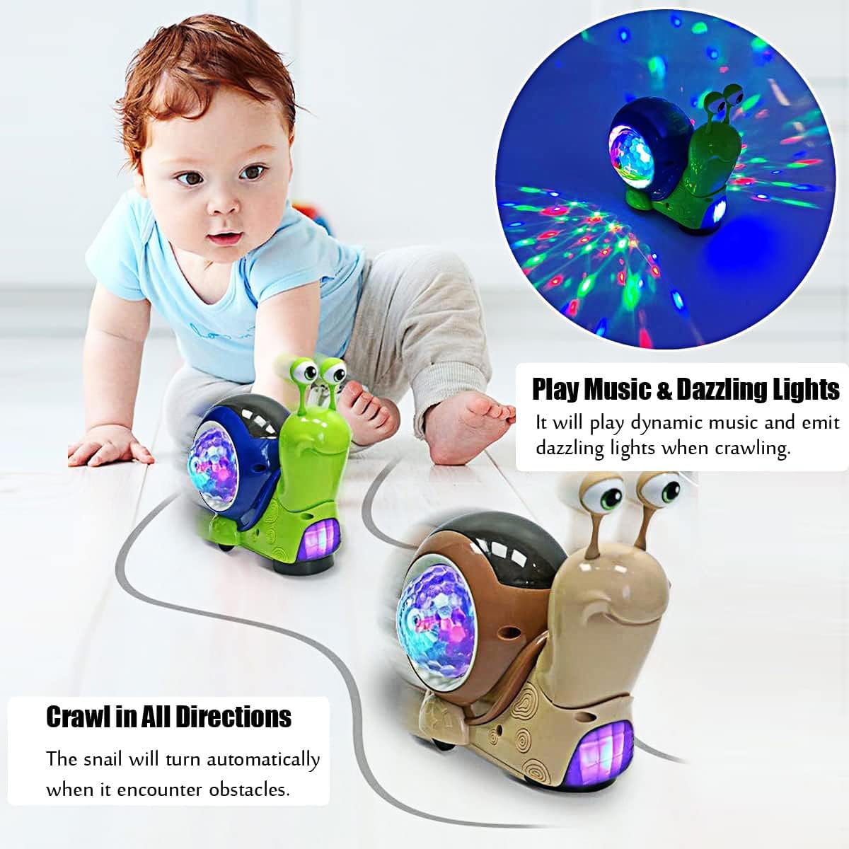 Phone Accessories Baby - Crawling Snail Baby Toy Walking Tummy