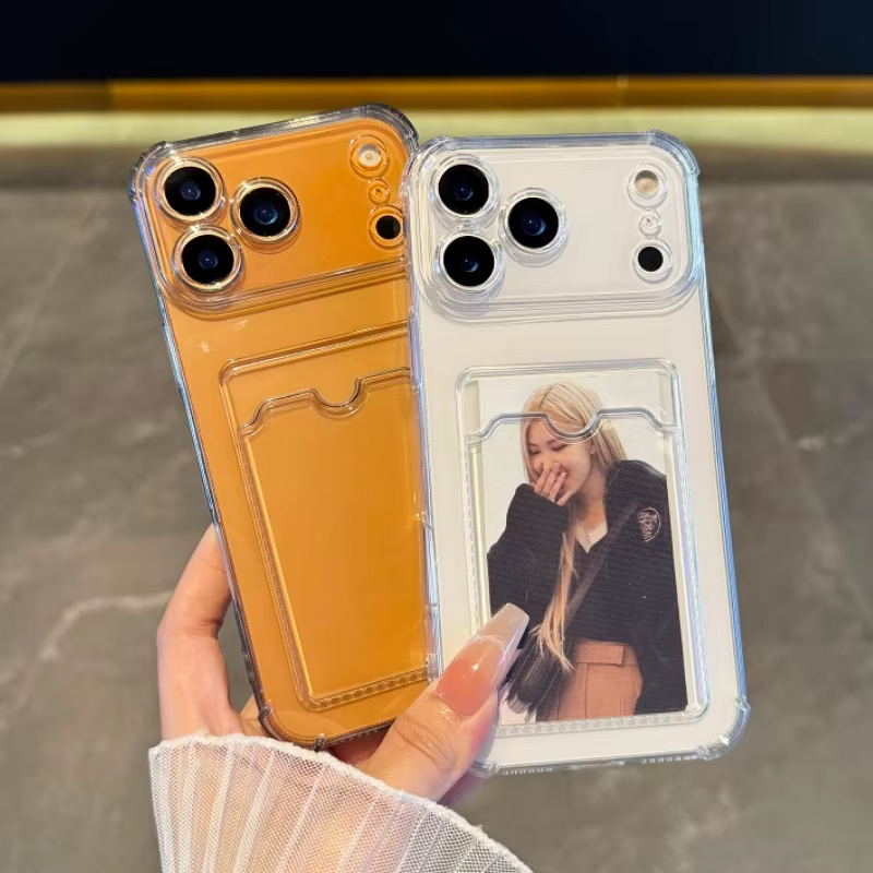 Quality Phone Accessories - Transparent Card Slot Holder Case For