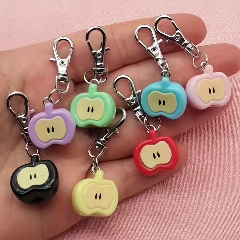 Phone Accessories Usa - 7pcs resin simulated Apple keychain, suitable