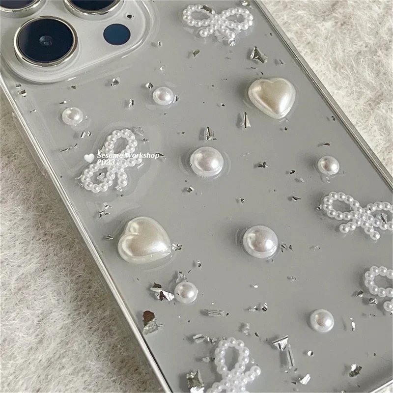 3D Pearl Bowknot Silver Foil P - Phone Accessories Wholesale In China 评论和价格