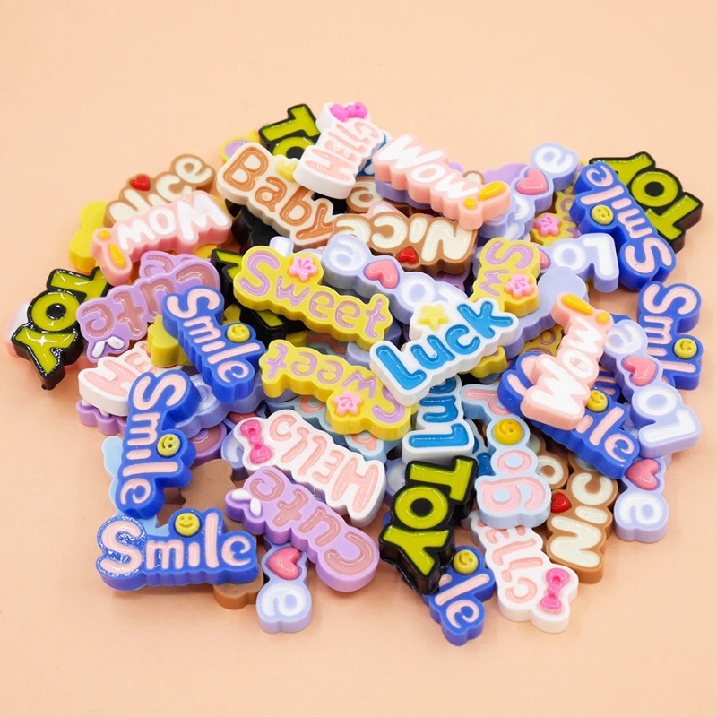 10Pcs Cute Flat Back Wow Luck  - Phone Accessories Baby 评论和价格