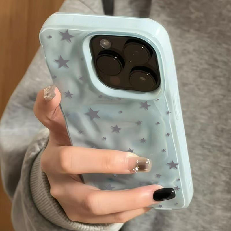 Minimalist Gray-Blue Star Wave - Phone Accessories Iphone 评论和价格